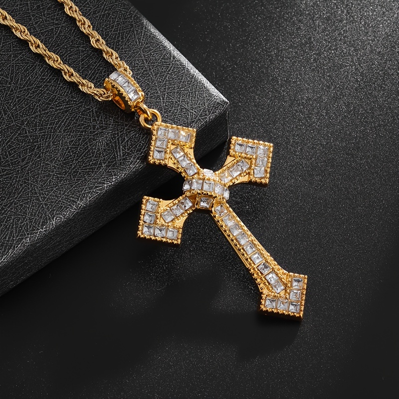 Rhinestone Cross Charm