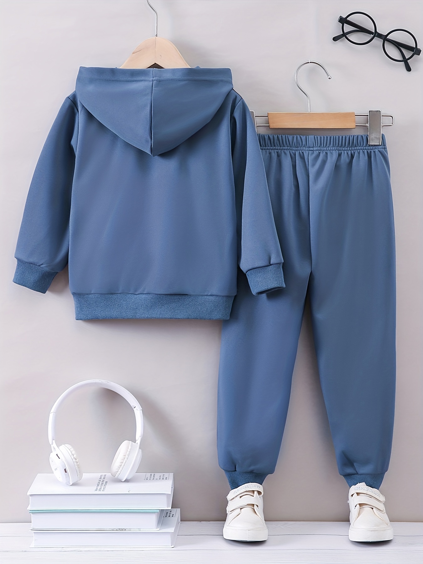 Completo Ragazzo Moda Toppe 2 Pezzi Set Felpa E Pantaloni - Temu Italy