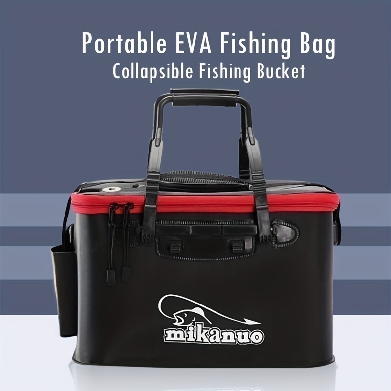 Multifunctional 7L/12L Fishing Bucket Transparent EVA Live Fish Bucket  Foldable Live Fish Box Supplies for Fisherman
