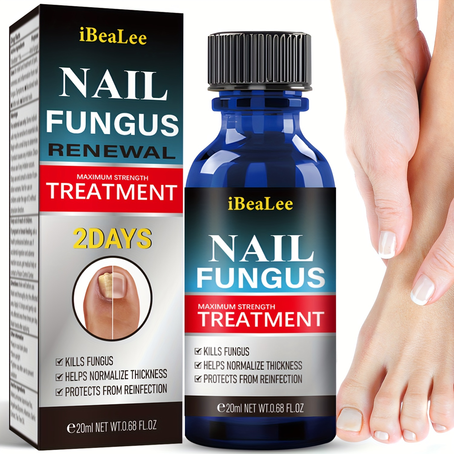 20ml Nail Fungal Renewal Maximum Strength Kill Fungus Antifungal Nail  Repair Fluid Renews Foot Yellow Cracked Nails Restoring Healthy Nails |  Save Money Temu | Temu