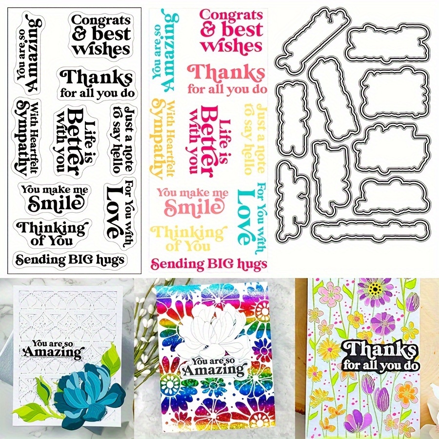 dies and stamp sets sold on Temu United States