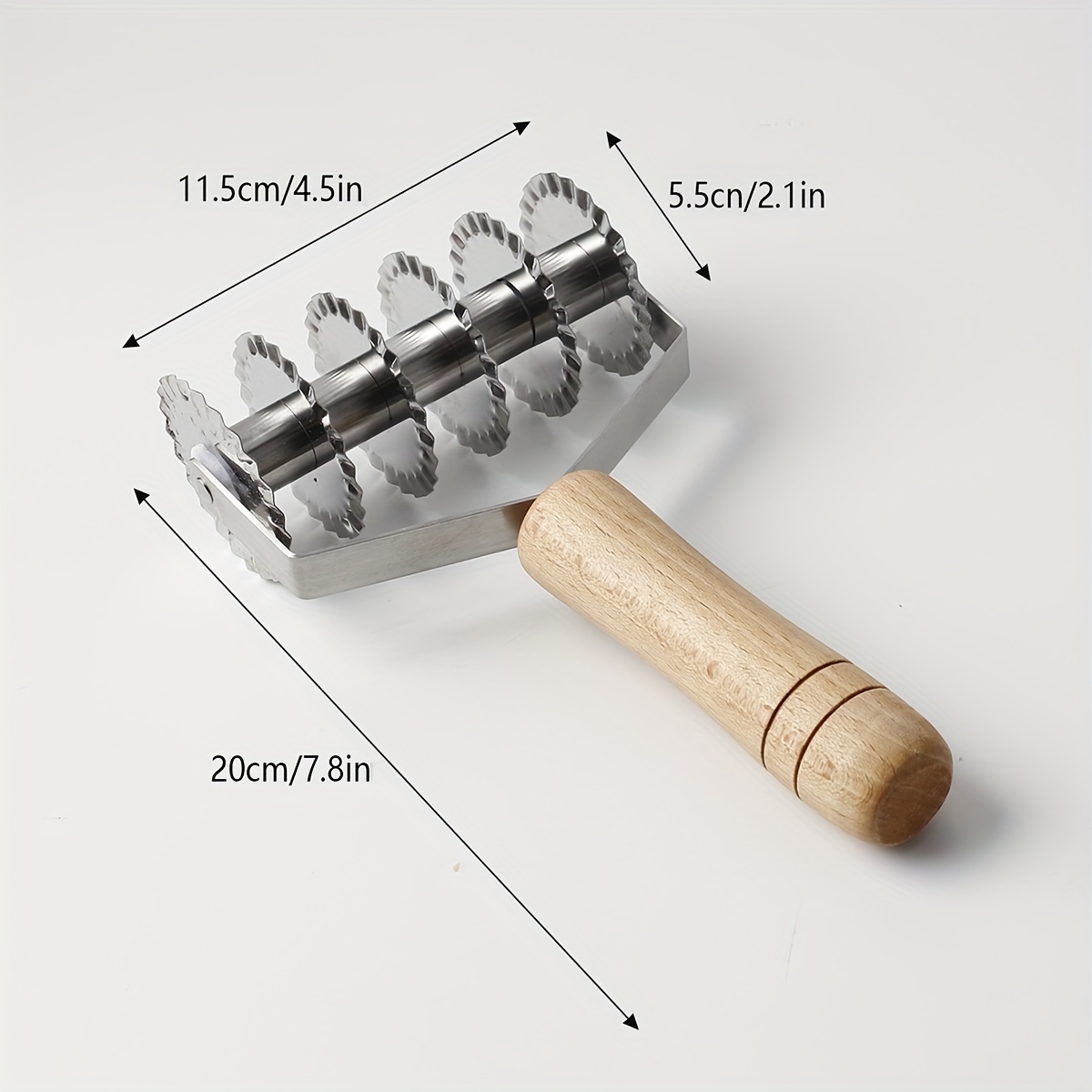 Wooden Handle Lace Dough Cutter Stainless Steel Six - Temu
