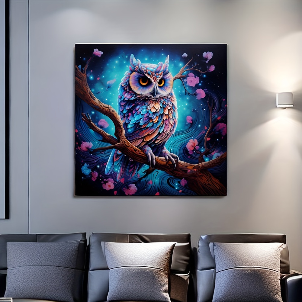 5d Diamond Painting Kits For Adults Diy Owl On The Tree - Temu