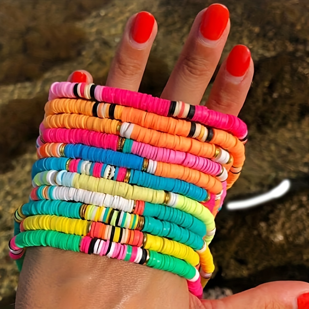 Preppy Bracelets Clay Beads, Preppy Beaded Bracelets