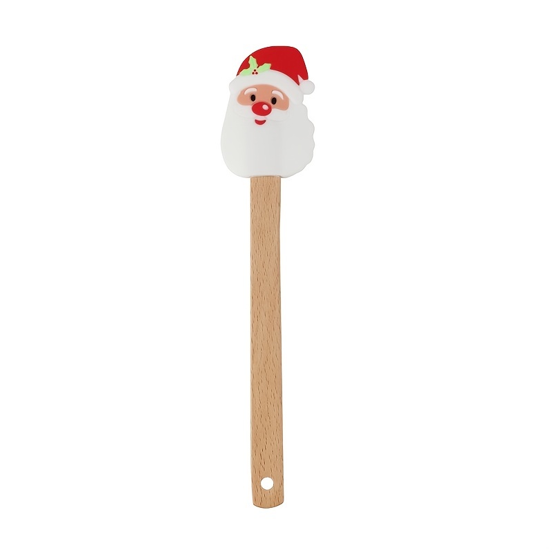 Silicone Cream Spatula, Christmas Tree Cream Spatula, Santa Claus Spatula,  Snowman Cake Mixing Batter Scraper With Wooden Handle For Kitchen Baking  Tools, Kitchen Stuff - Temu