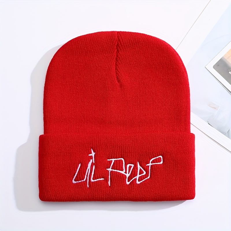 Lil Peep Cartoon Embroidered Warm Beanie Hat