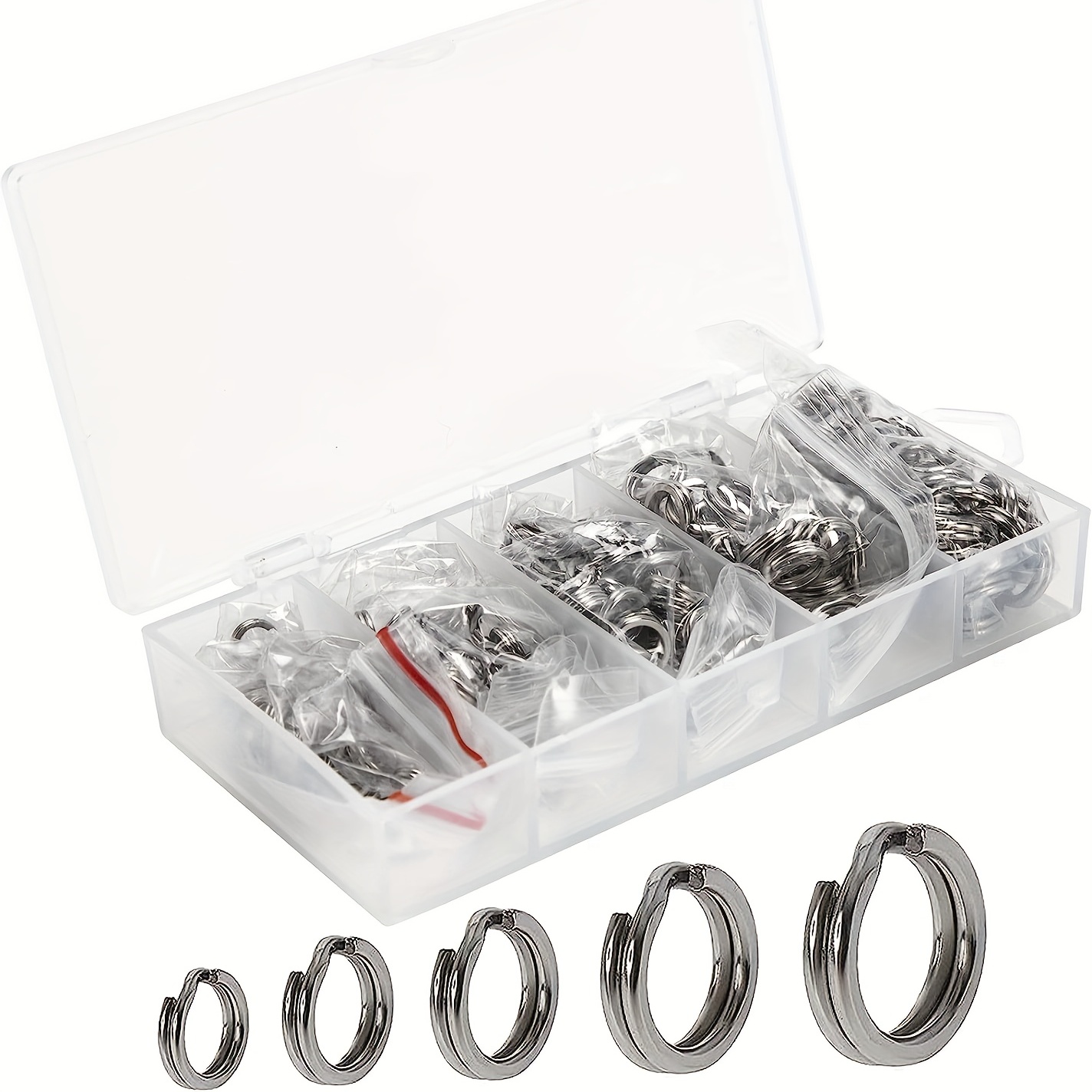 High Strength Stainless Steel Split Rings For Saltwater And Freshwater  Fishing Sizes Available For Secure Line Connection And Improved Catch  Rates Temu