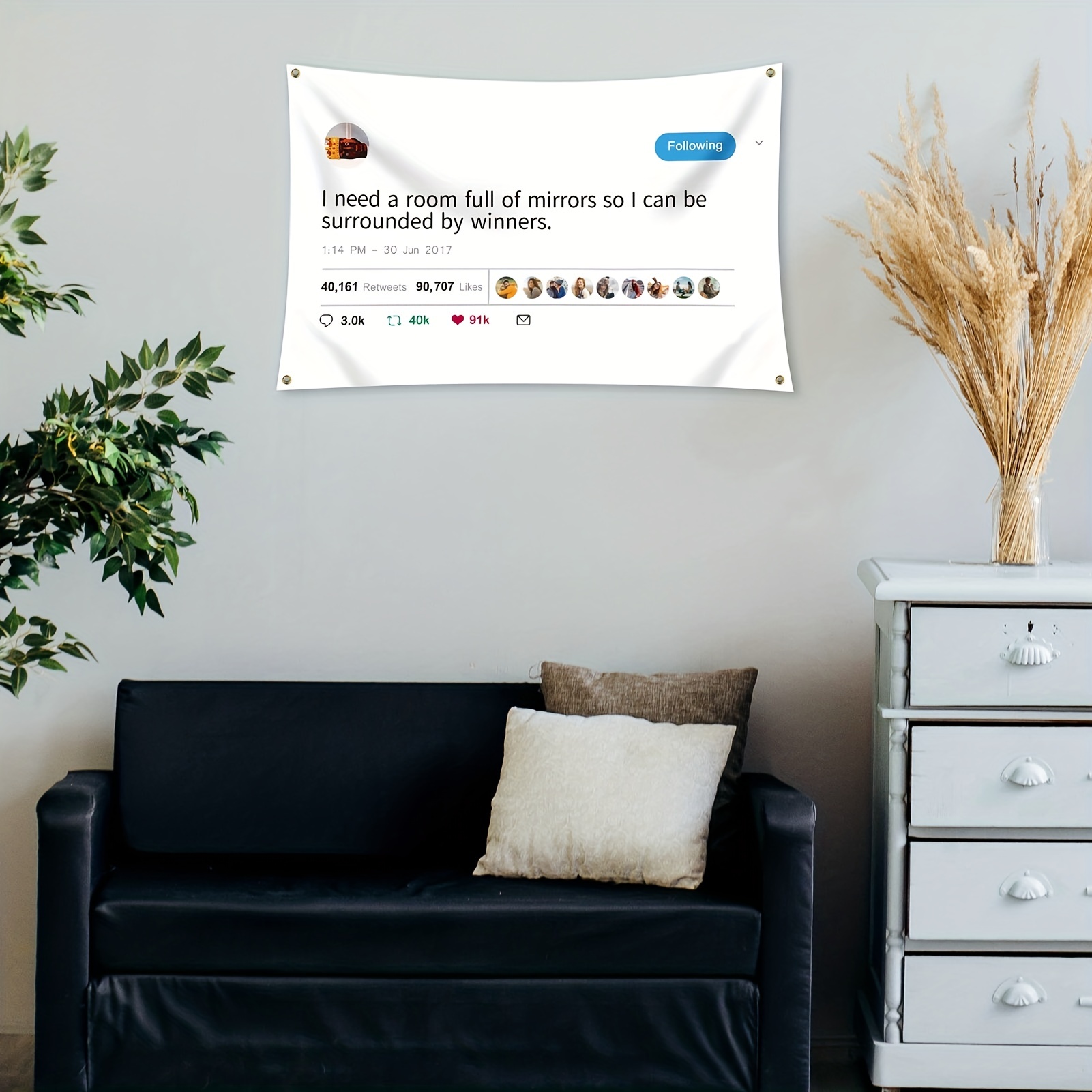 Need A Room Full Mirrors Surrounded Winners Flag Banner Temu