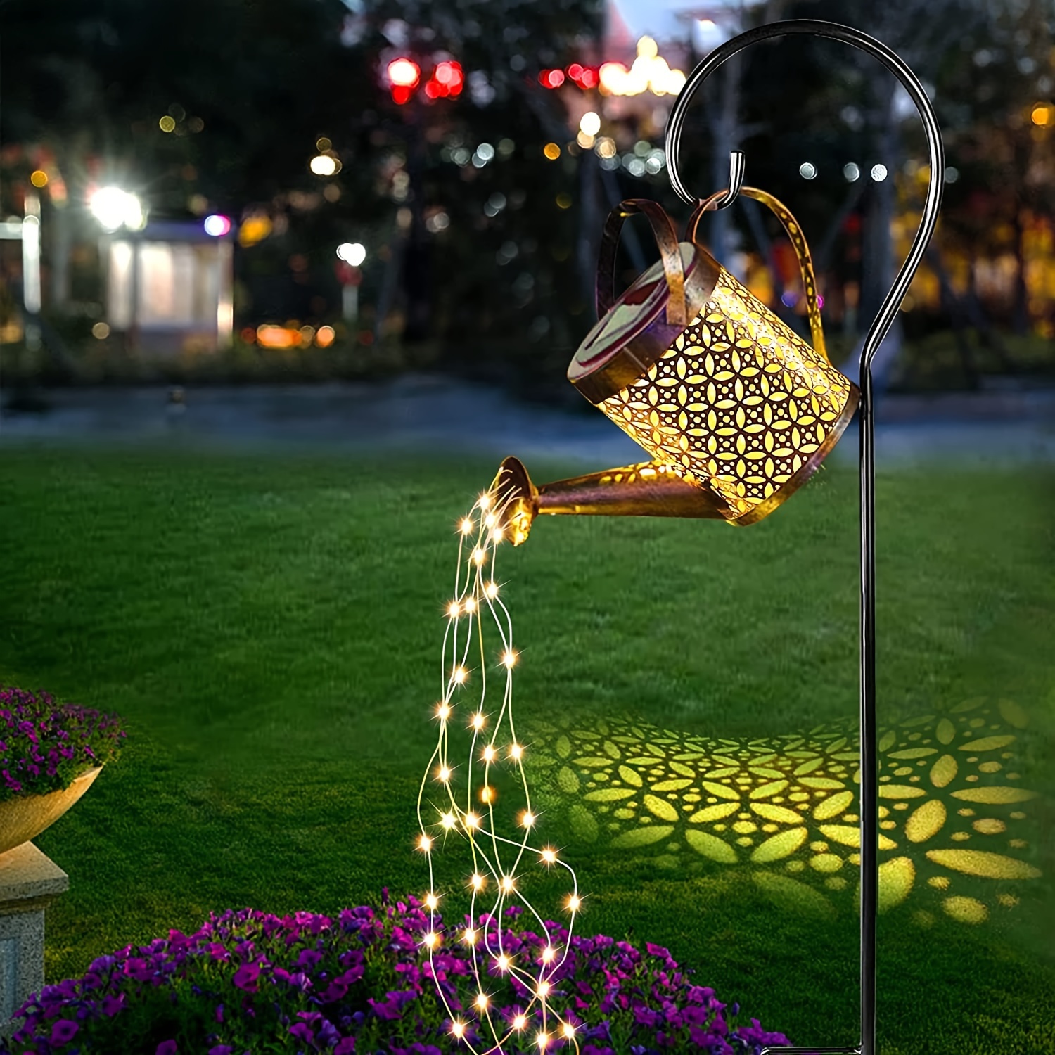 Guirlande lumineuse solaire pour arrosoir de jardin, guirlande lumineuse à  LED en forme de papillon, étanche, motif papillon, décoration rétro pour  table de jardin, terrasse, cour, allée(avec support) : :  Luminaires et