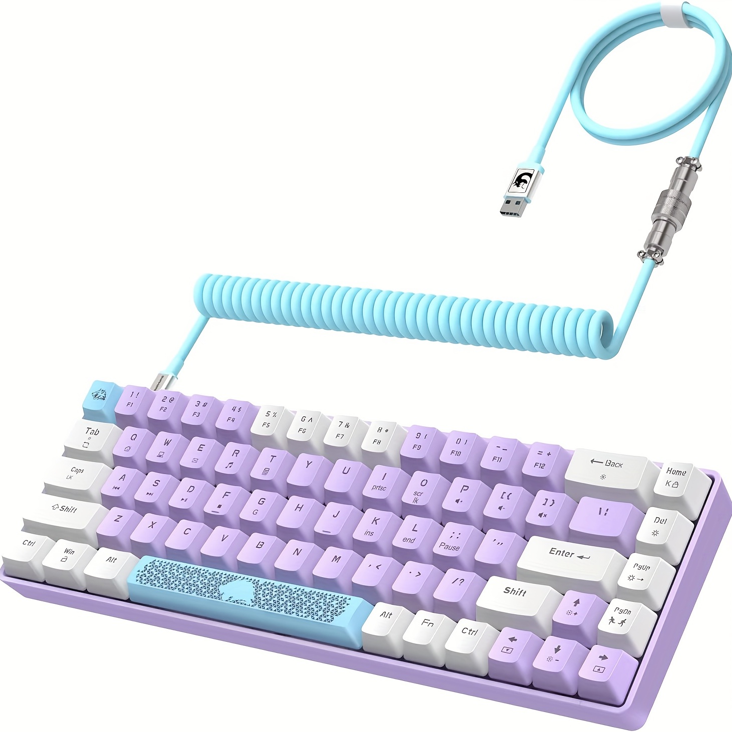 Teclado USB Mini con cable, KB301B 87 teclas, ergonómico, universal, para  ordenador portátil, PC, teclados ultrafinos y silenciosos, para oficina *