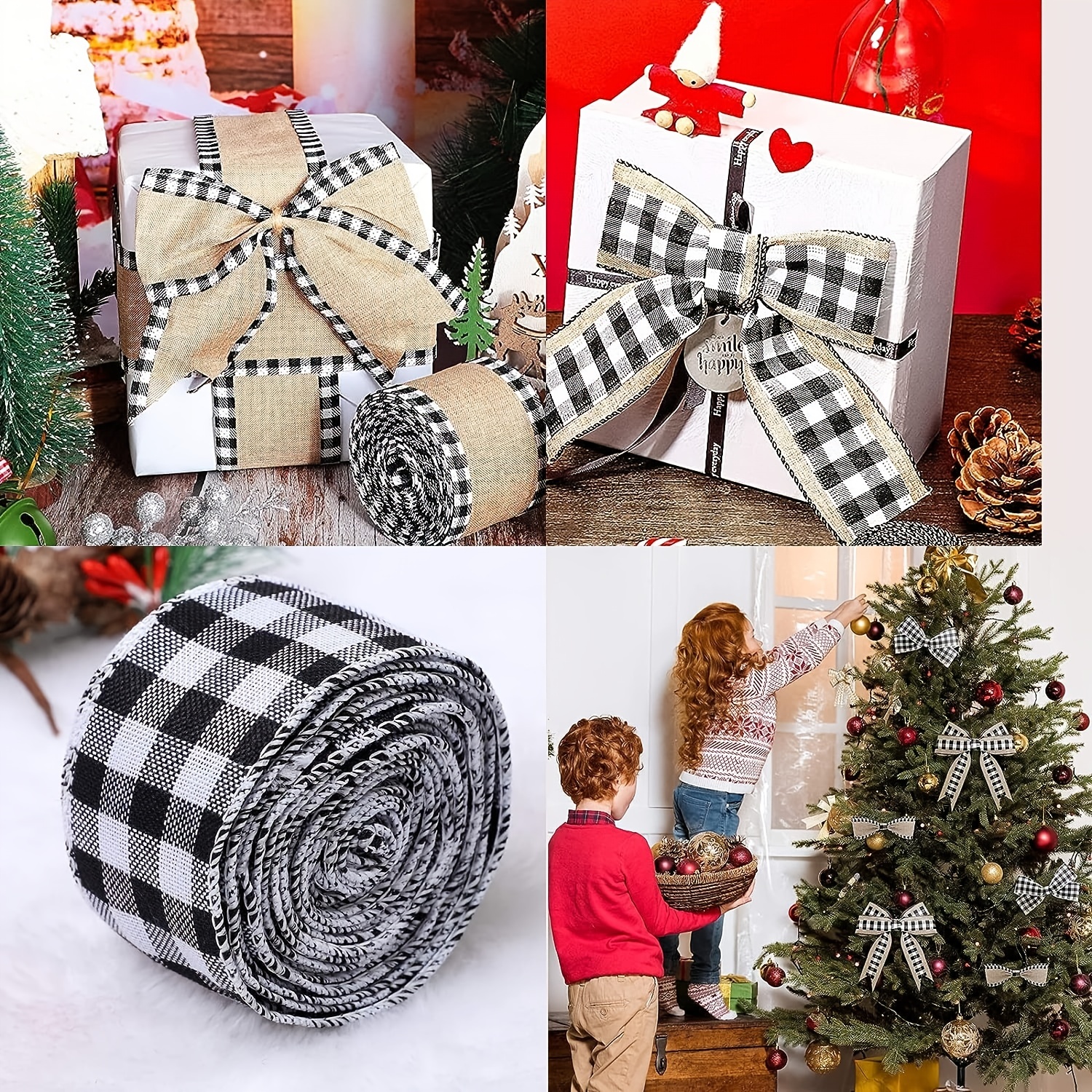 Gingham Ribbon Plaid Ribbon Perfect For Gift Wrapping Home - Temu