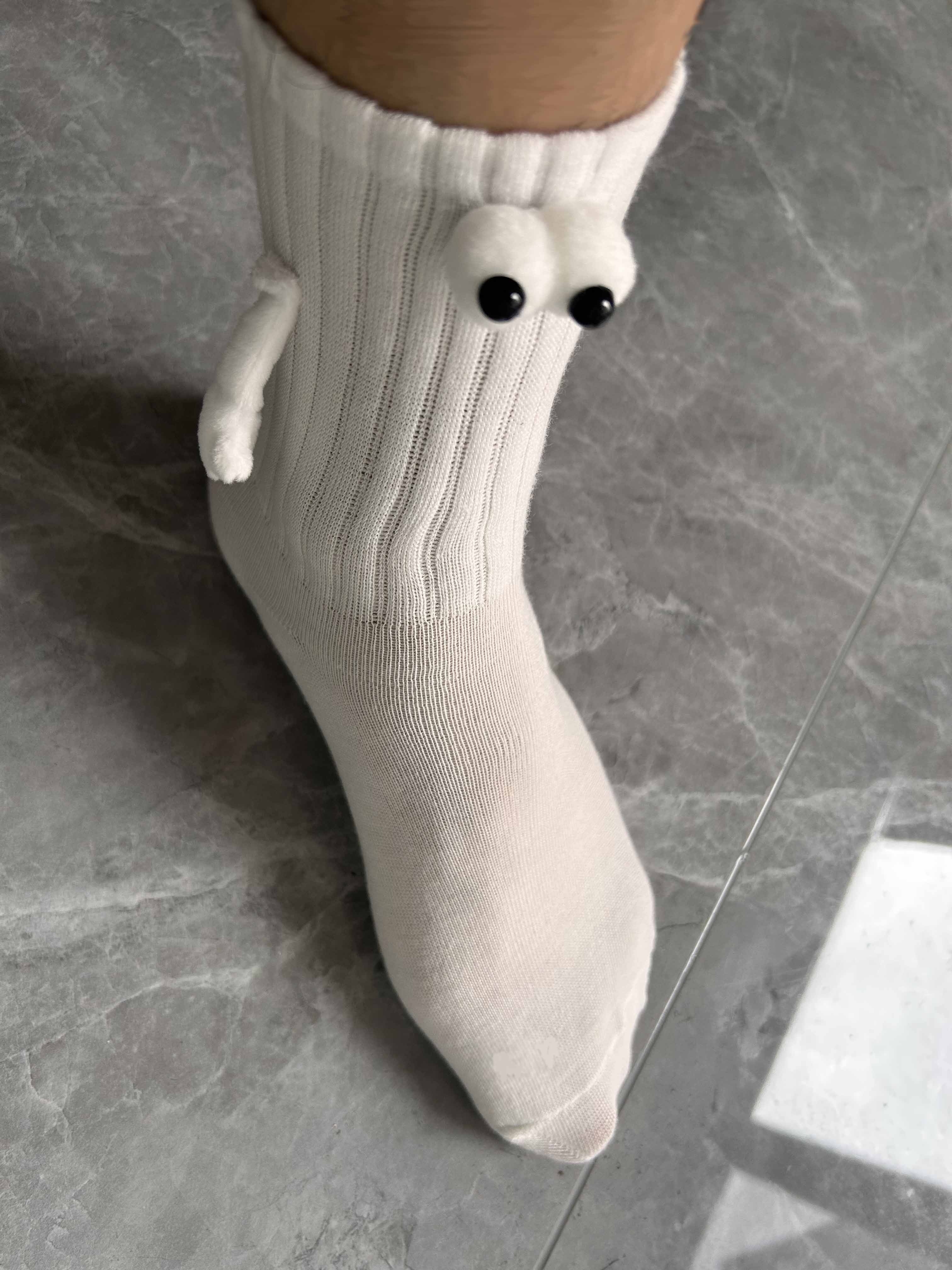 1/2piars Couple Creative Funny Socks Magnetic Hand Holding - Temu Poland