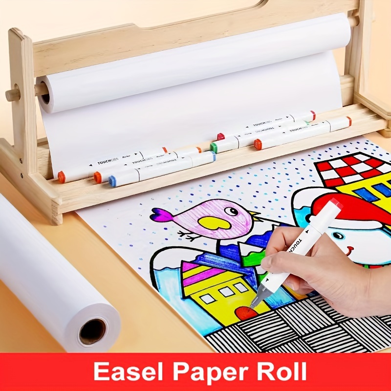  Art Easel Paper Roll,2 Roll Art Paper Roll Replacement for Kid's  Art Easel Paper,Paints, Wall Art, Easel Paper, Bulletin Board Paper, Gift  Wrapping Paper and Kids Crafts(11.8 x 49'/Roll)