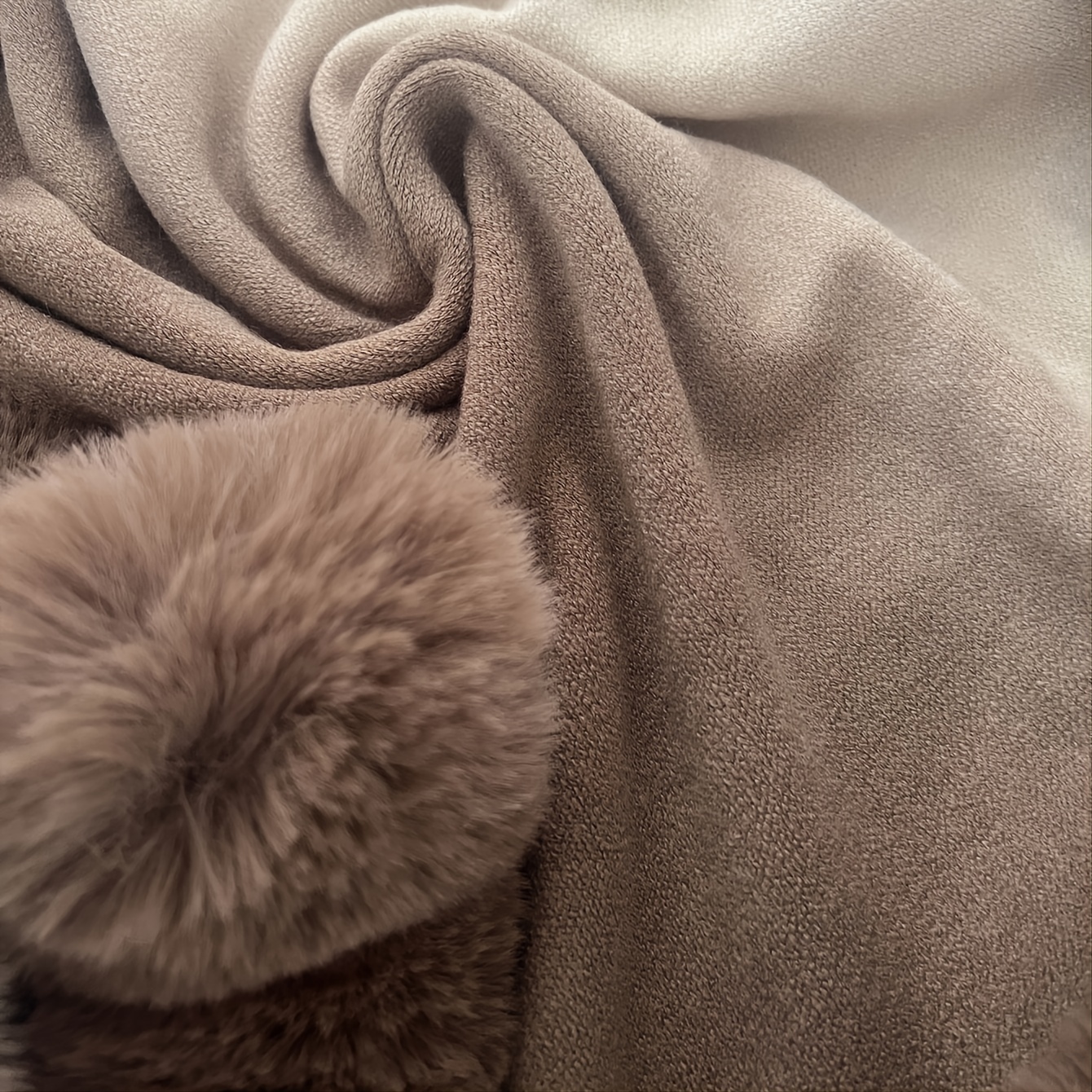 Rabbit Fur Shawl Scarf Collar Cashmere Cloak Winter Warm Wrap