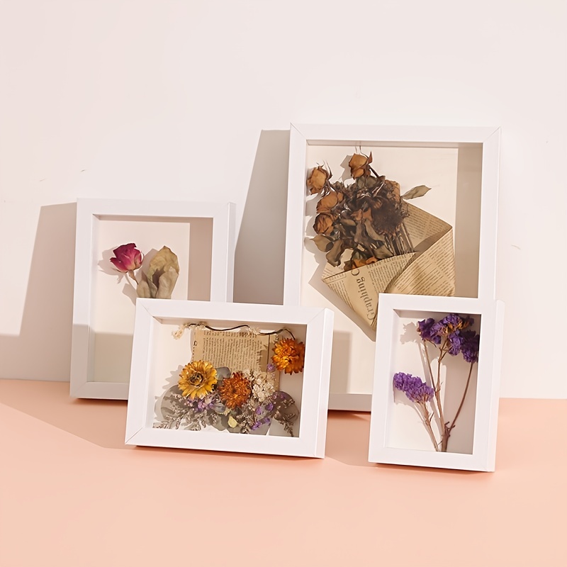 Wooden Dried Flower Photo Frame Dried Flower Display Stand