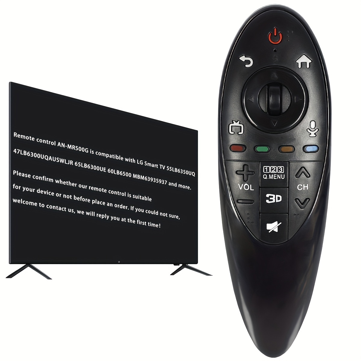  Control remoto universal para LG Smart TV Magic Remote (sin  función de voz, sin función de puntero) compatible con todos los modelos  para LG TV : Electrónica