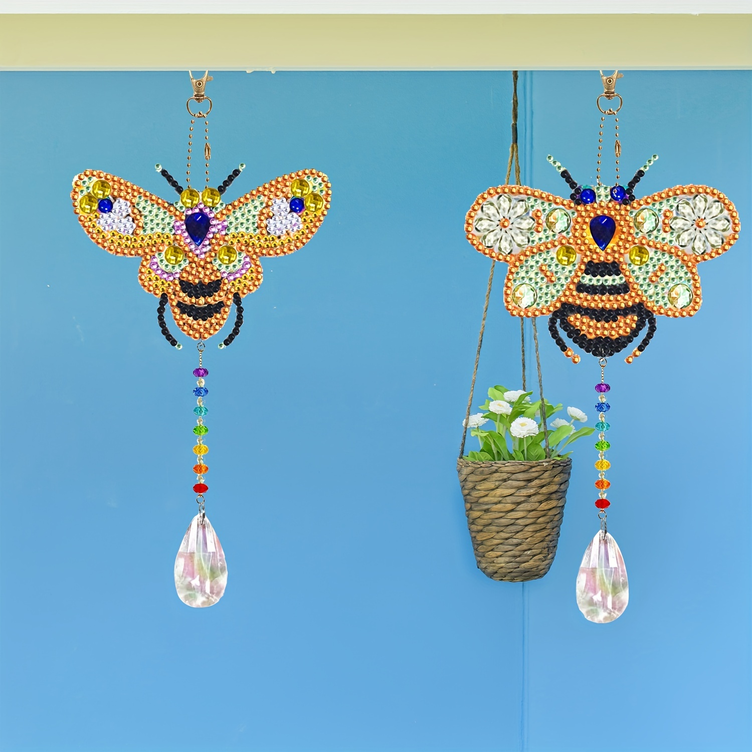 Artificial Diamond Painting Catcher Wind Chime Set Student - Temu