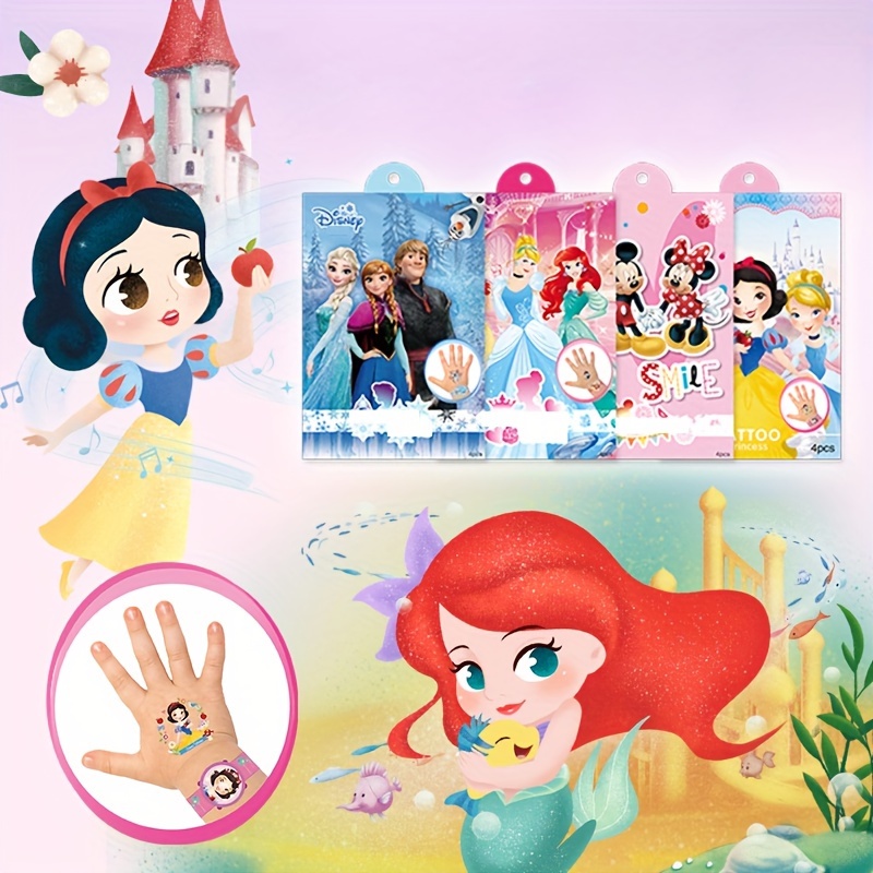 Pegatinas de grafiti de princesa Disney para niños, calcomanías de dibujos  animados de Frozen, Blancanieves, para ordenador portátil, equipaje