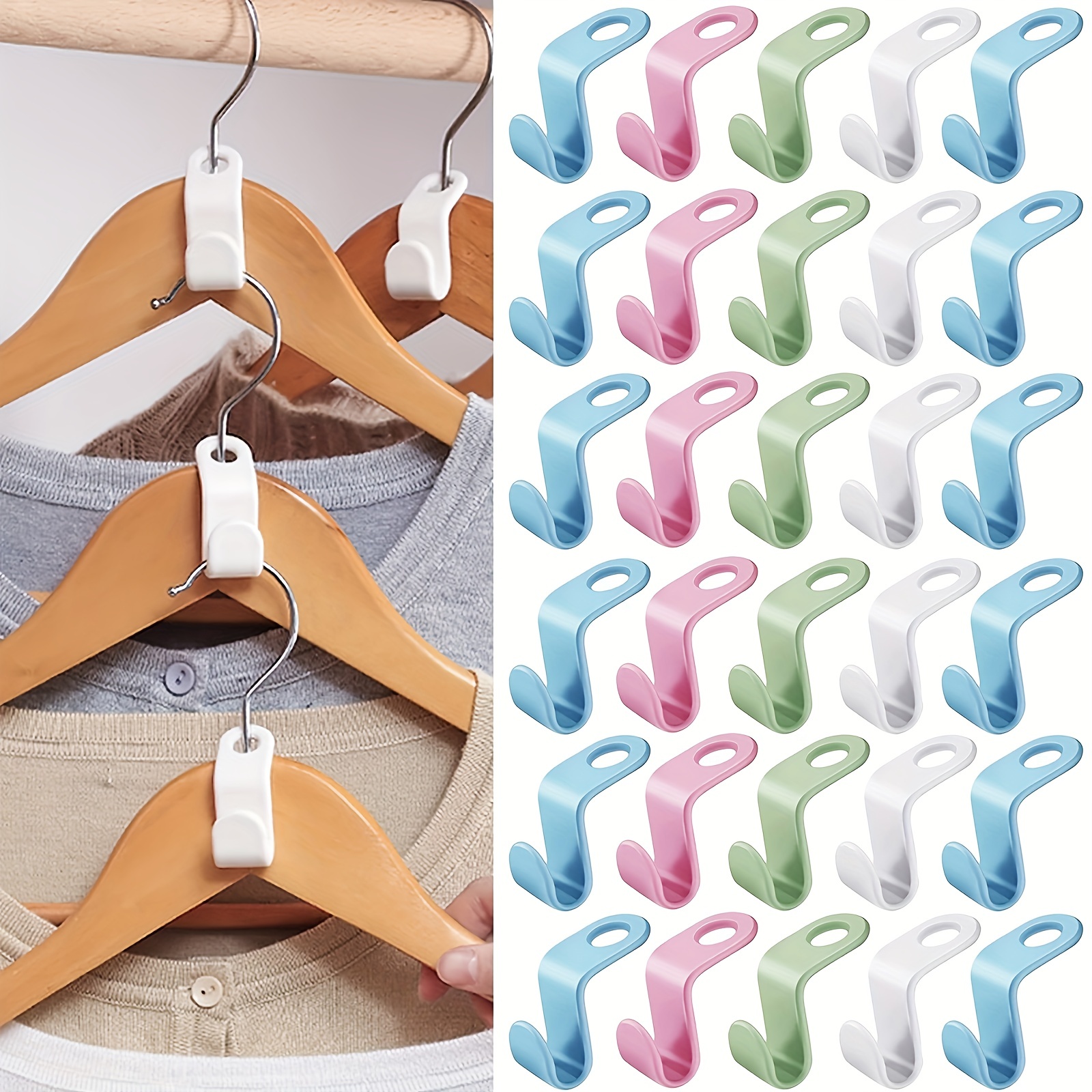 Clothes Hanger Connector Hooks Clothes Matching Cascading - Temu