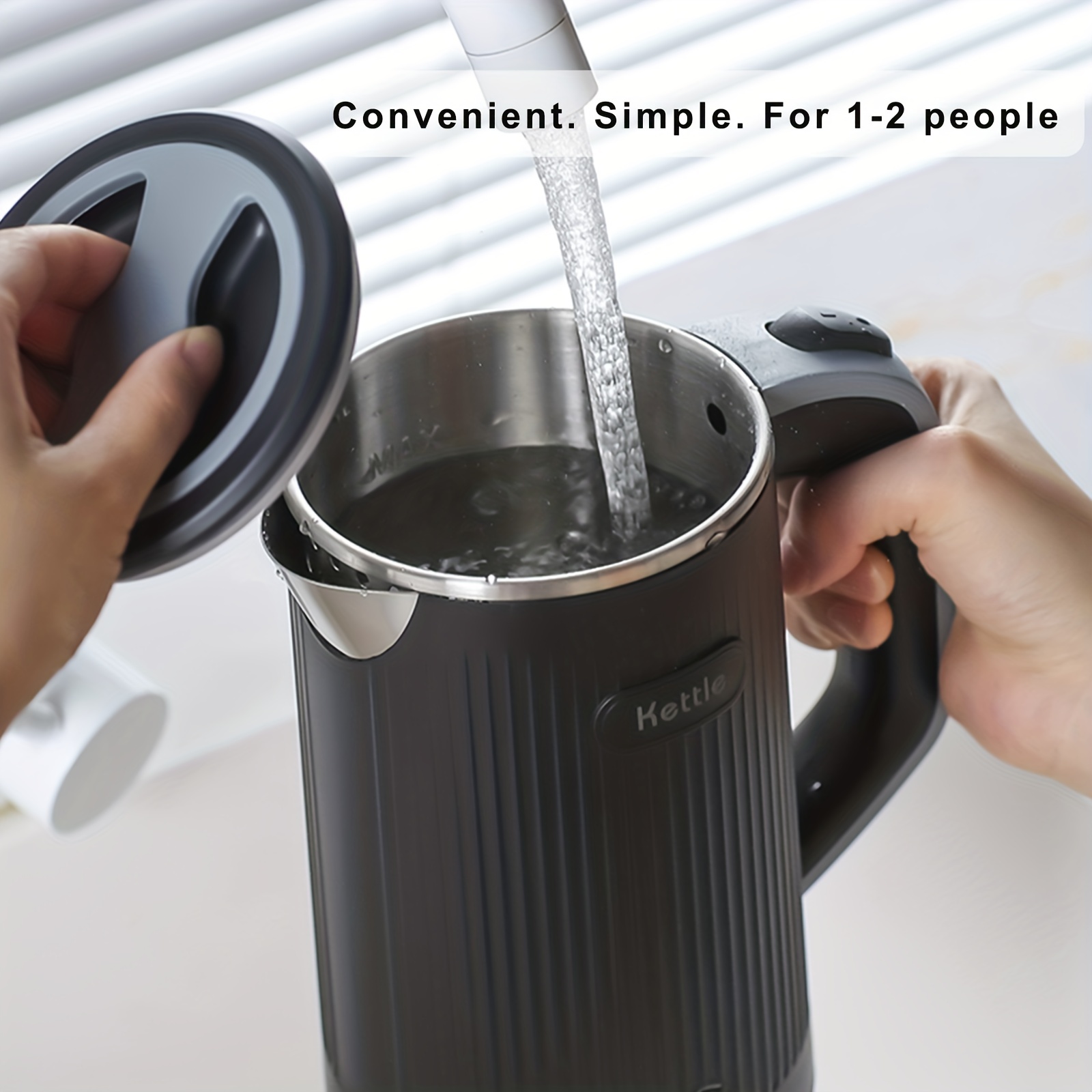 Household Electric Kettle, Travel Mini Hot Water Boiler Heater, 304  Stainless Steel Portable Electric Kettles For Boiling Water, 5 Mins Coffee  Kettle Travel Teapot With Auto Shut-off, Double Layer Kettle - Temu France