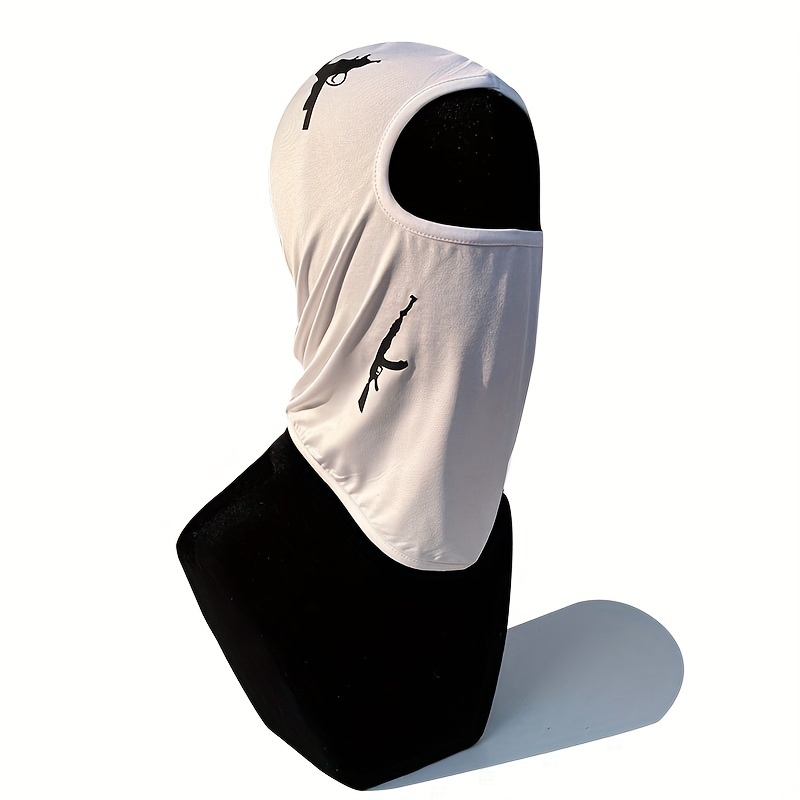 Warm Knit Balaclava With Exquisite Embroidery For Cycling And