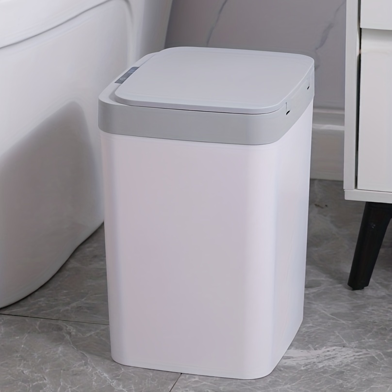 Table Trash Can Garbage Bin Kitchen Bathroom Toilet Trash Can Best  Automatic Induction Waterproof Bin Without Lid