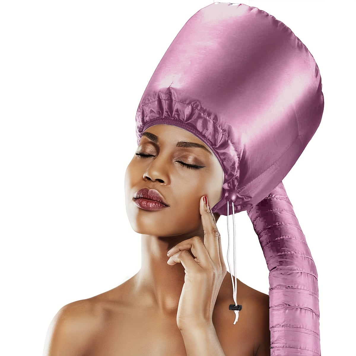 

Soft Bonnet Hood Hair Dryer Attachment With Headband, Hooded Hair Dryer Cap Used For Hair Styling, Deep Conditioning And Hair Drying