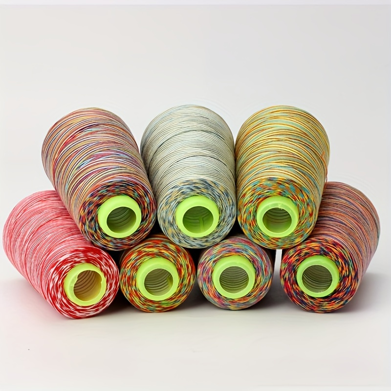 1000Yards Rainbow Polyester Sewing Thread Polyester Thread Hand
