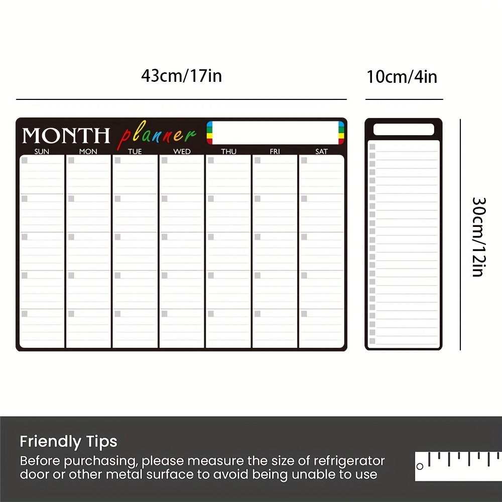 Calendario Magnetico Cancellabile A Secco E Tabella Faccende - Temu  Switzerland