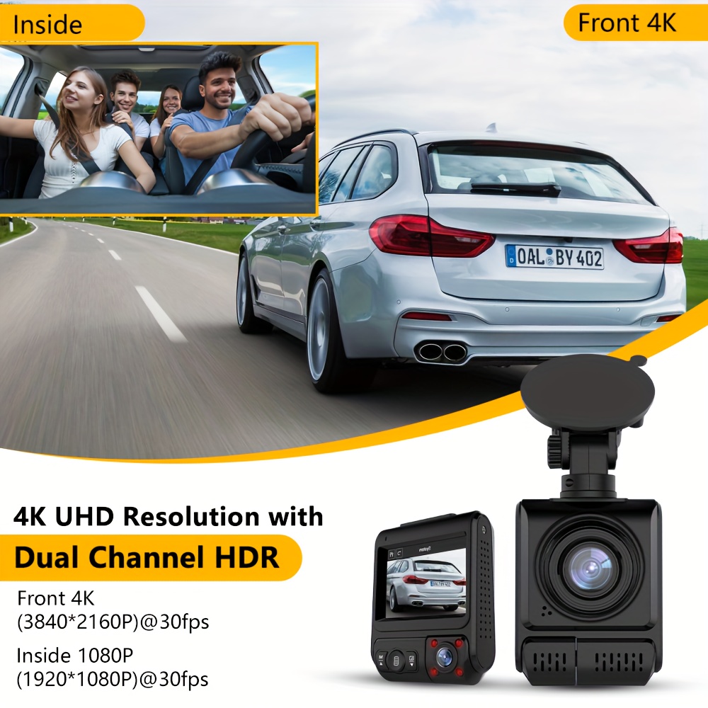 Channel Dash Cam Front Inside Rear Three Way Car Dash Camera, 2K+1080P Dual  Channel With GPS WiFi IR Night Vision Camcorder