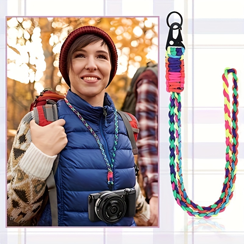 Multifunctional Adjustable Paracord Braided Lanyard Id Card - Temu