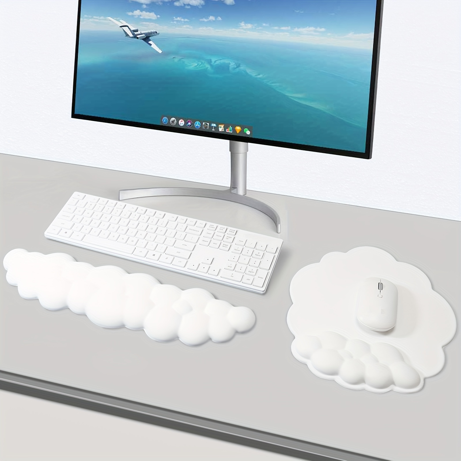 Repose poignet En Nuage Pour Clavier Et Souris Ensemble De 2