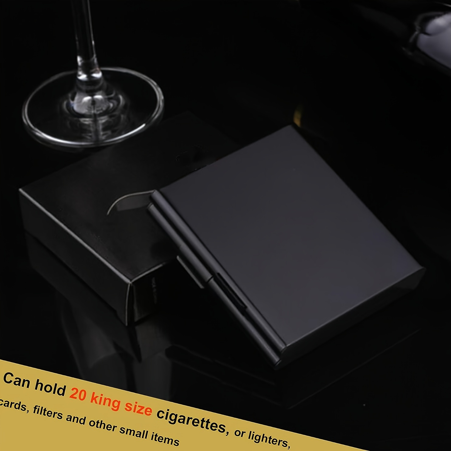 HIBRON, Estuche/Pitillera metalico para tabaco 20 cigarrillos, 56112,1x12 