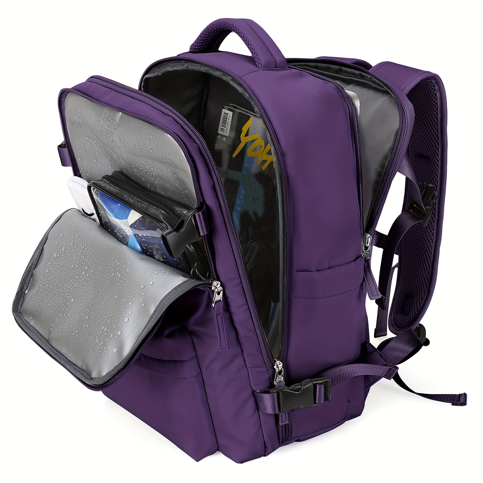 Púrpura mochila multifuncional bolsa de viaje grande capactiy