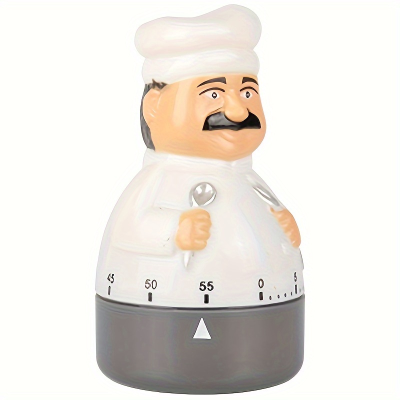 Cartoon Chef Mechanical Kitchen Timer Mini Alarm Clock - Temu