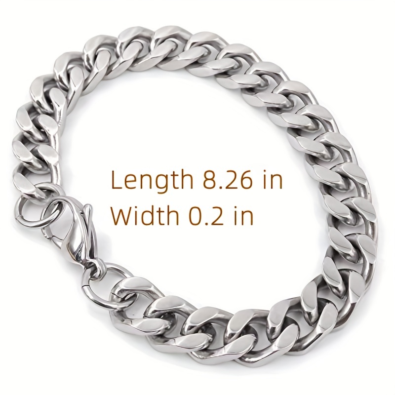 Mens titanium chain on sale bracelet