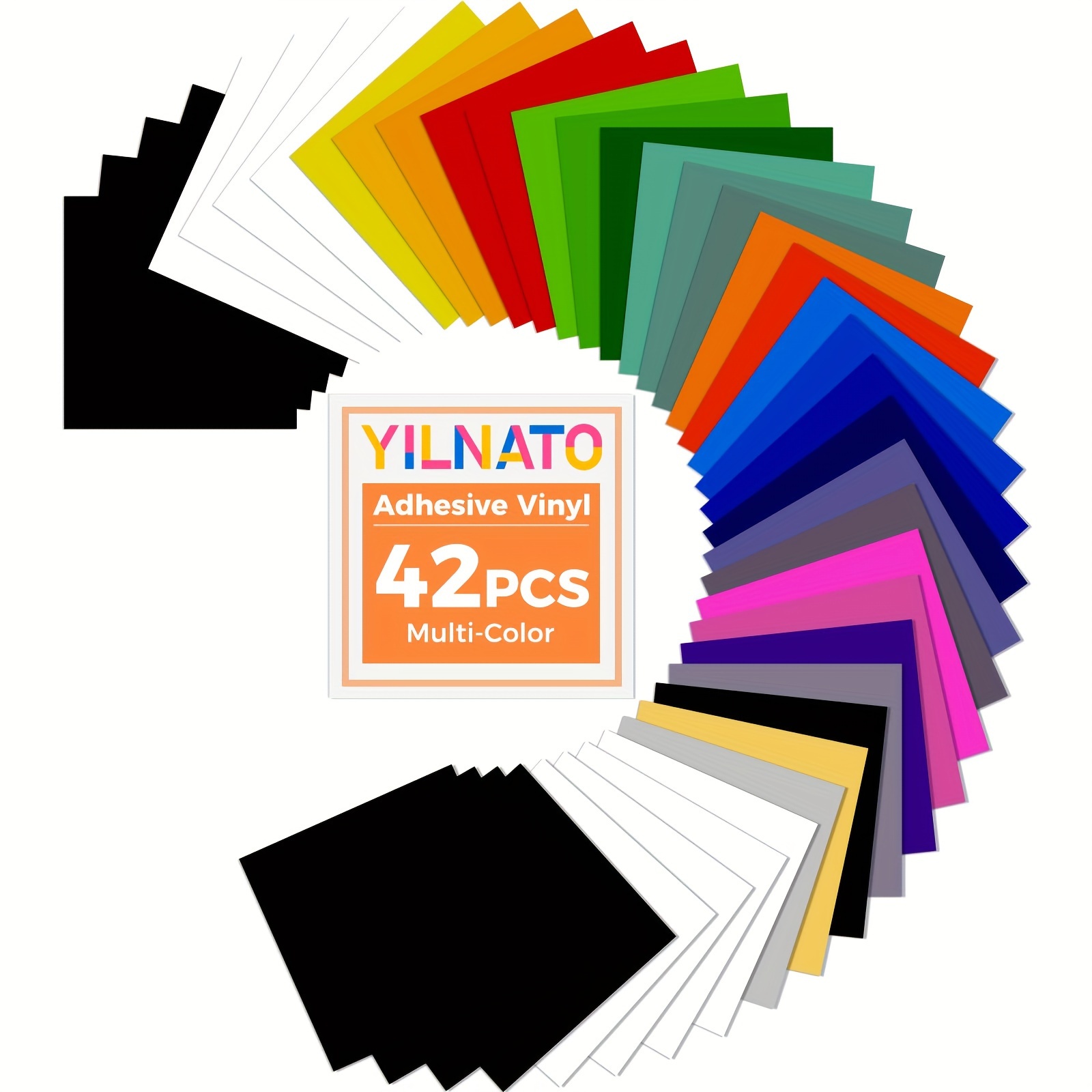  60-Piece HTV Vinyl Bundle - 42 Colors, 3 Rolls with