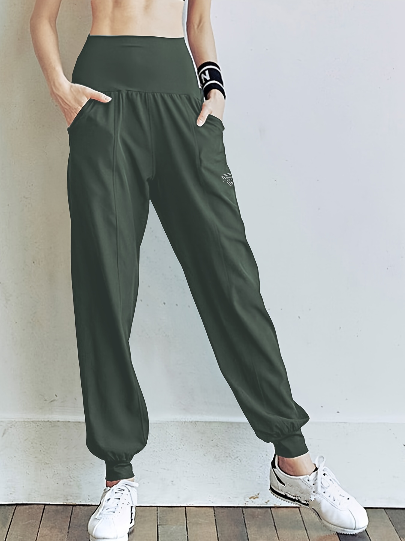 Sweatpants for Women High Waist Sport Joggers with Pockets Loose Long  Trousers 
