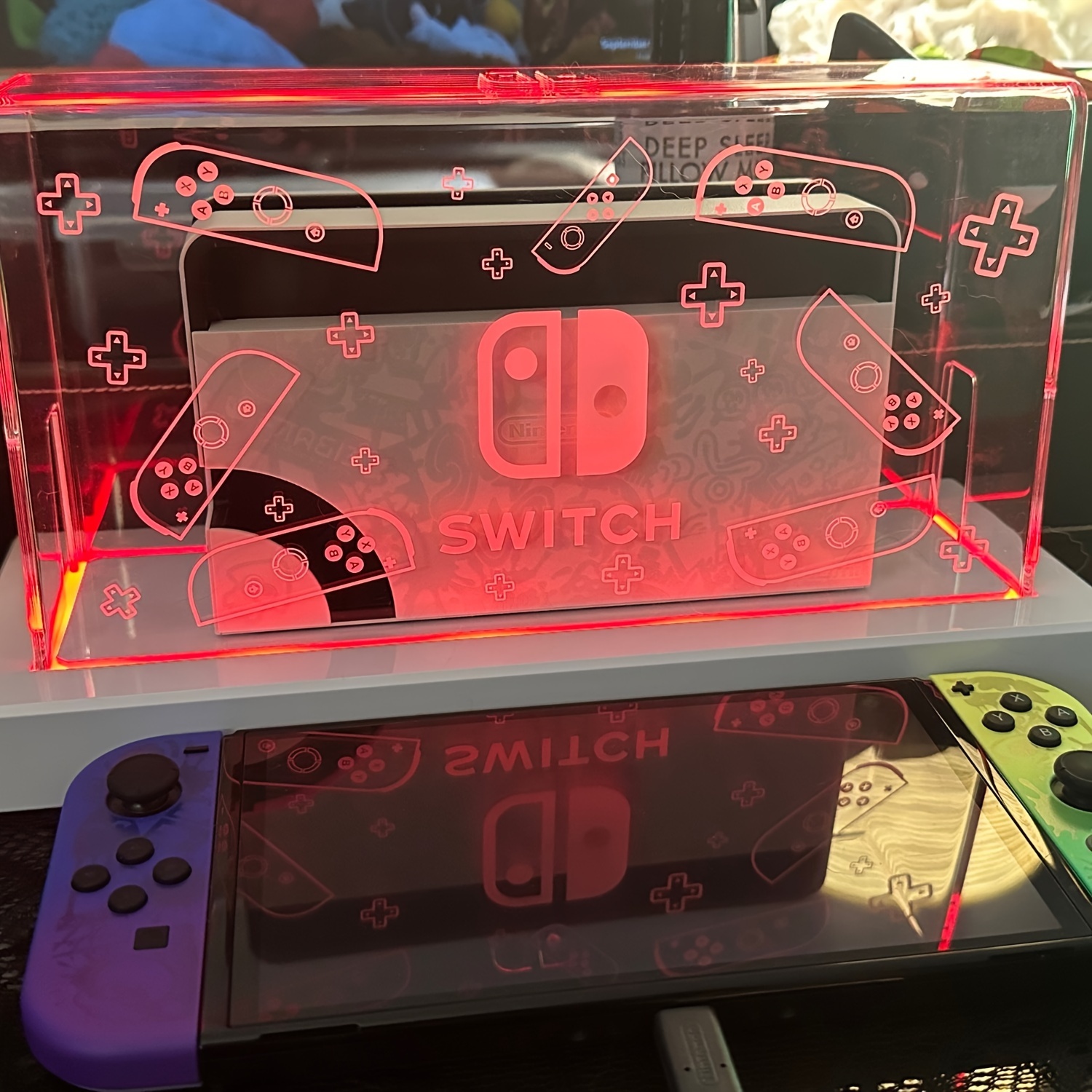 Switch Acrylic Dust Cover Lighting Base Switch/oled Temu