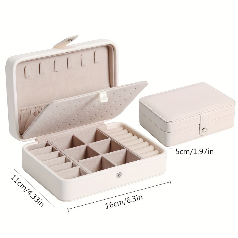 Double Layer Portable Jewelry Box Storage Case
