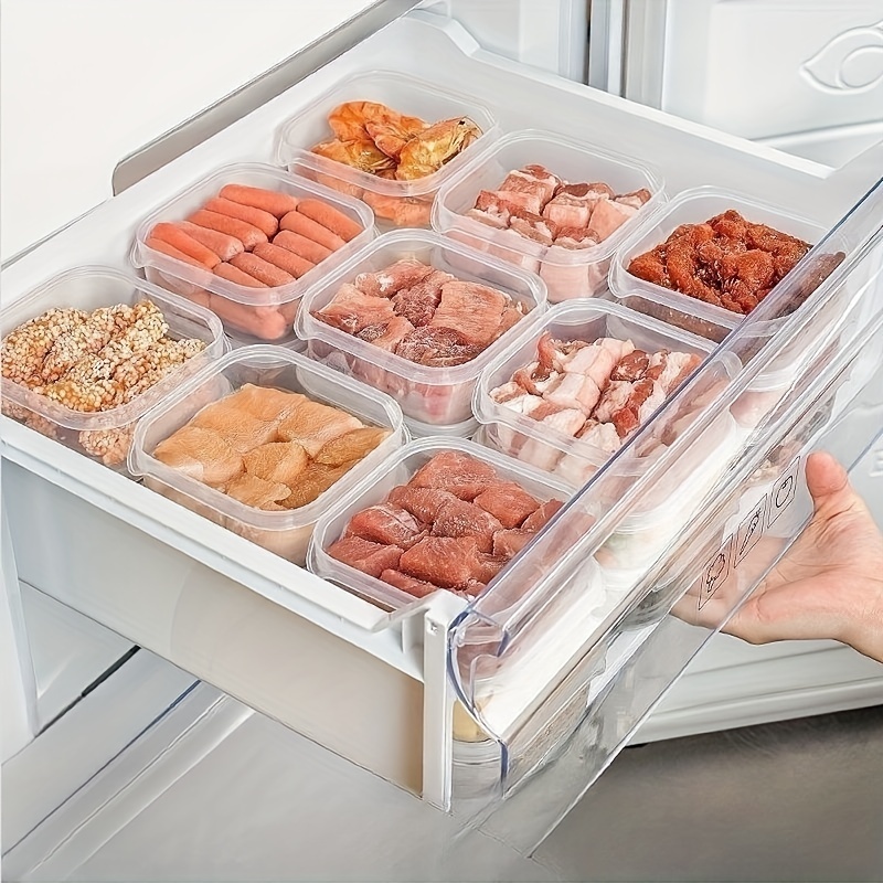 Containers, Kitchen Freezer Freeze Sealed Box, Food Grade Fresh-keeping  Sub-package Container, Refrigerator Storage Box, For Fruit, Meat, Vegetable  And Grain, Kitchen Storage Supplies - Temu