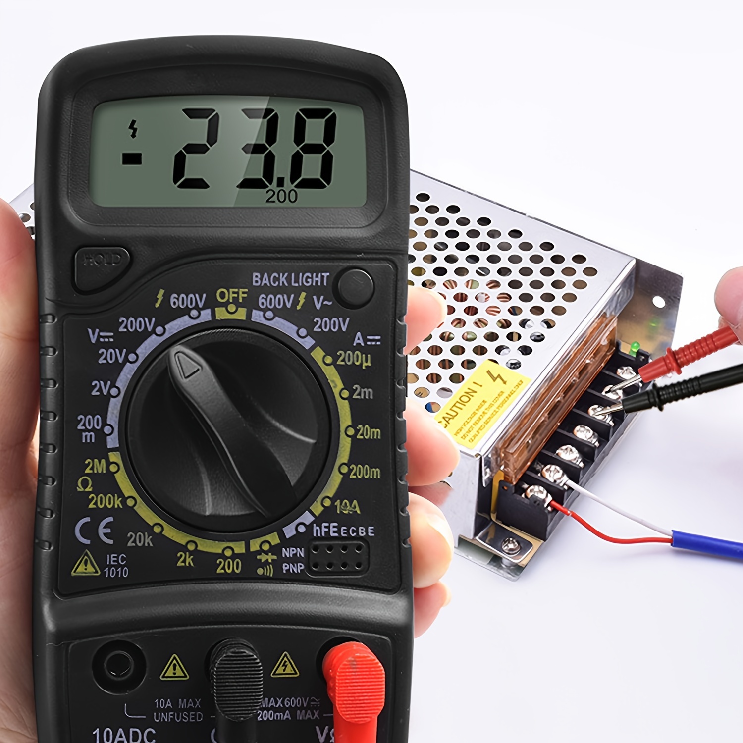 Portable Digital Multimeter With Backlight Ac/ Ammeter - Temu