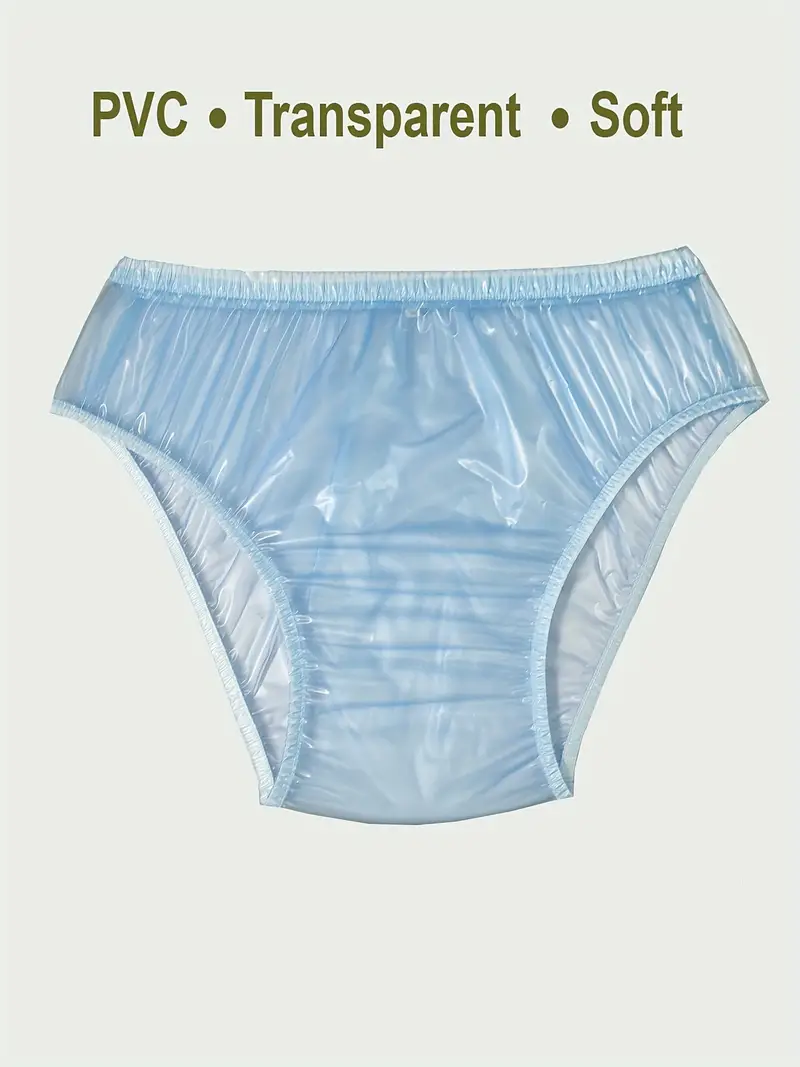Men's Pvc Plastic Panties Men's Transparent Waist Sexy - Temu Canada