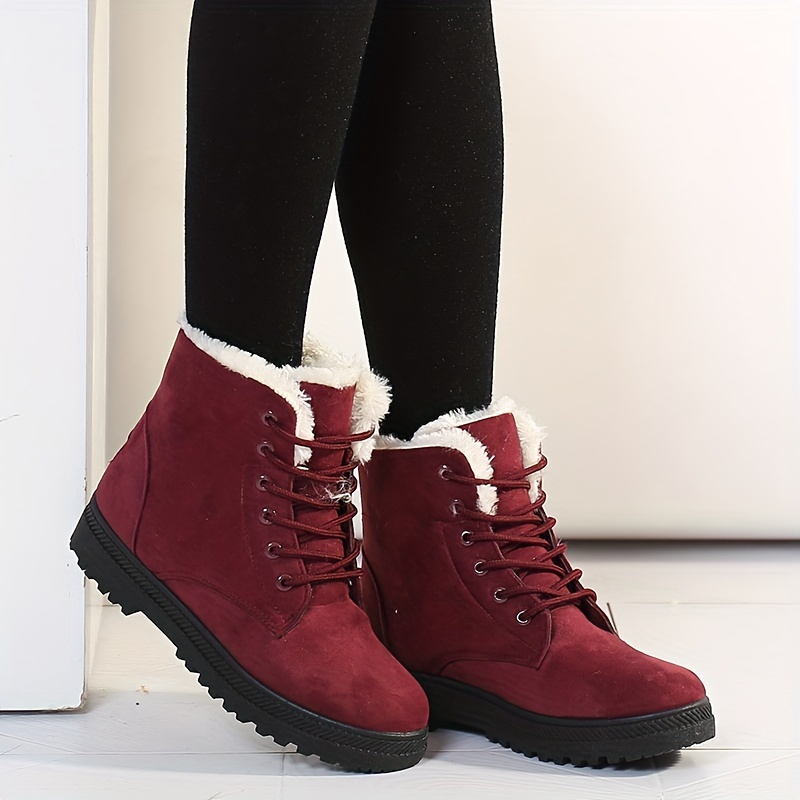 Women s Non slip Thickened Lace Outdoor Boots Comfortable Temu