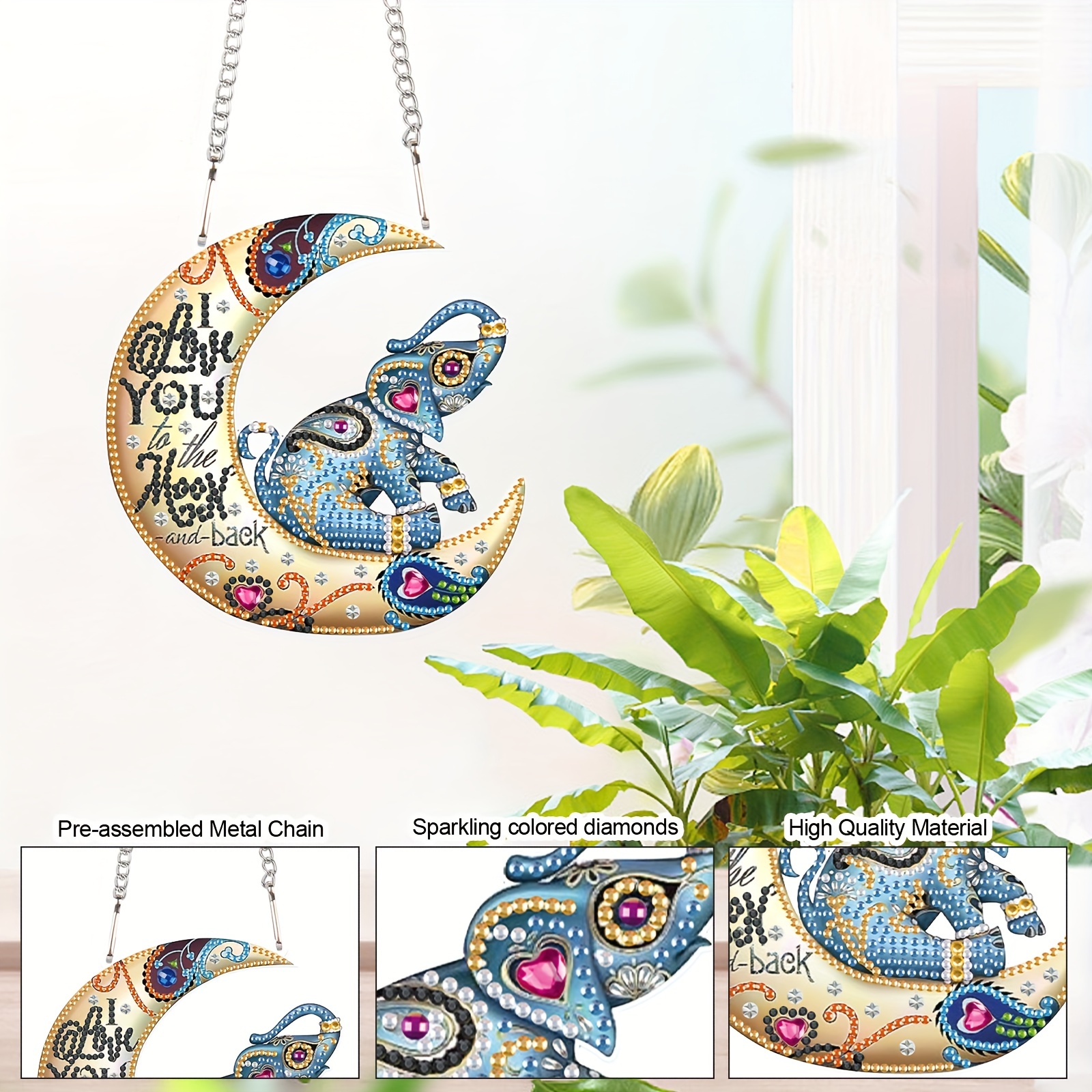 Diamond Painting Kits Hanging Pendant Diy Elephant Wreath - Temu