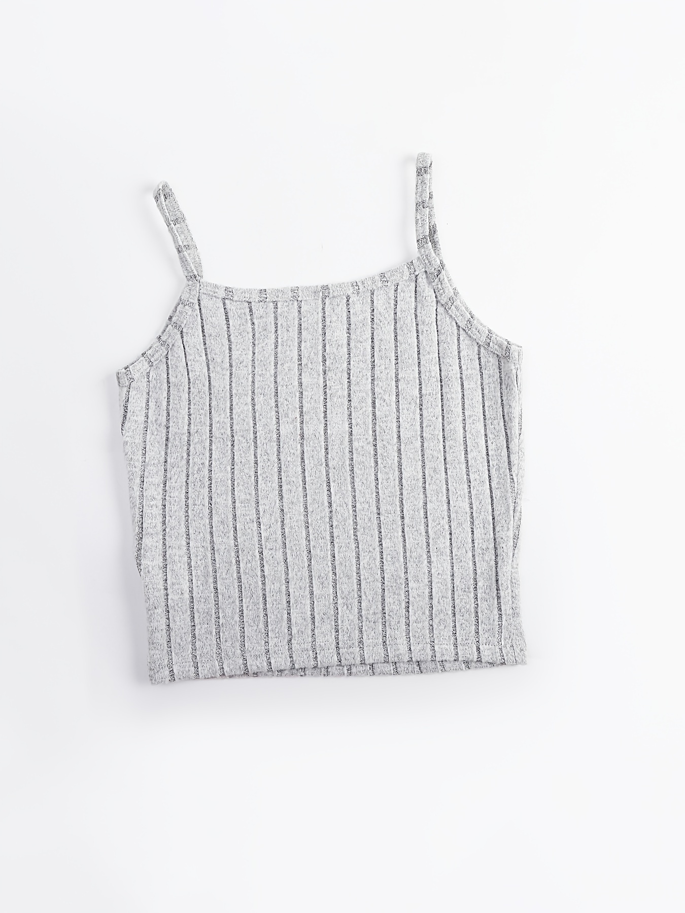 Solid Ribbed Spaghetti Strap Top Sleeveless Cami Top For Summer