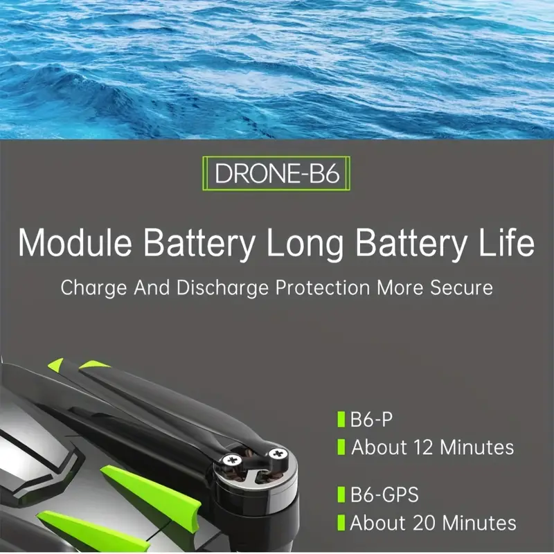 b6 brushless folding drone 2 4g optical flow gps with dual lens wifi professional aerial camera small size with servo pan and tilt return with one button added eis electronic anti shake and four sides obstacle avoidance details 11