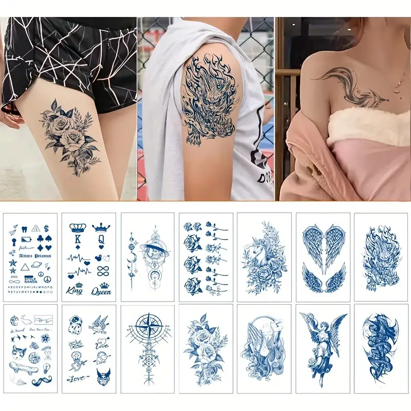 Tattoo Sticker Tatuaggi Finti Impermeabili A Lunga Durata - Temu Italy