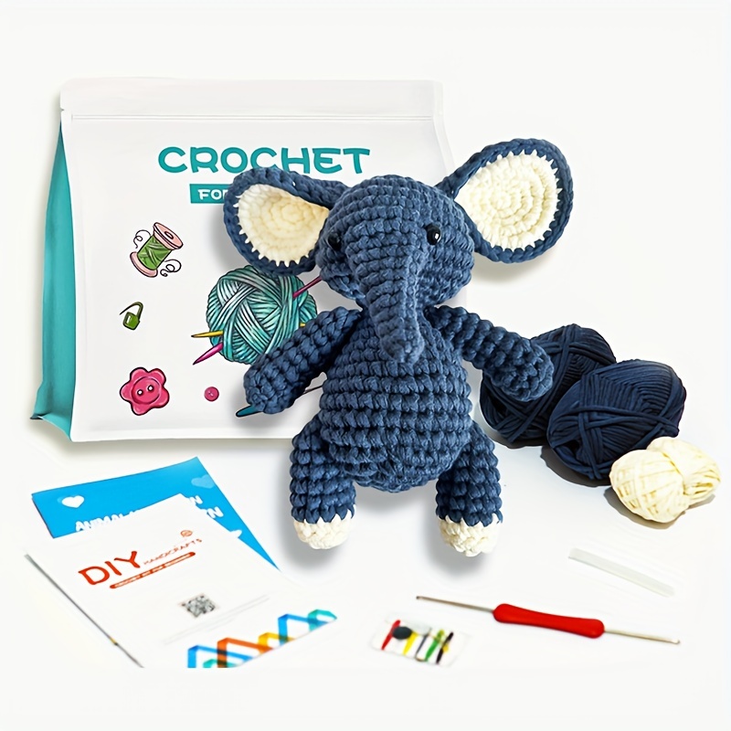  FJNATINH 3PCS Animals Crochet Kit for Beginners, Learn to  Crochet Starter Kit for Adults and Kids, Animals Crochet Kit with  Step-by-Step Video Tutorials(45%+ Ya
