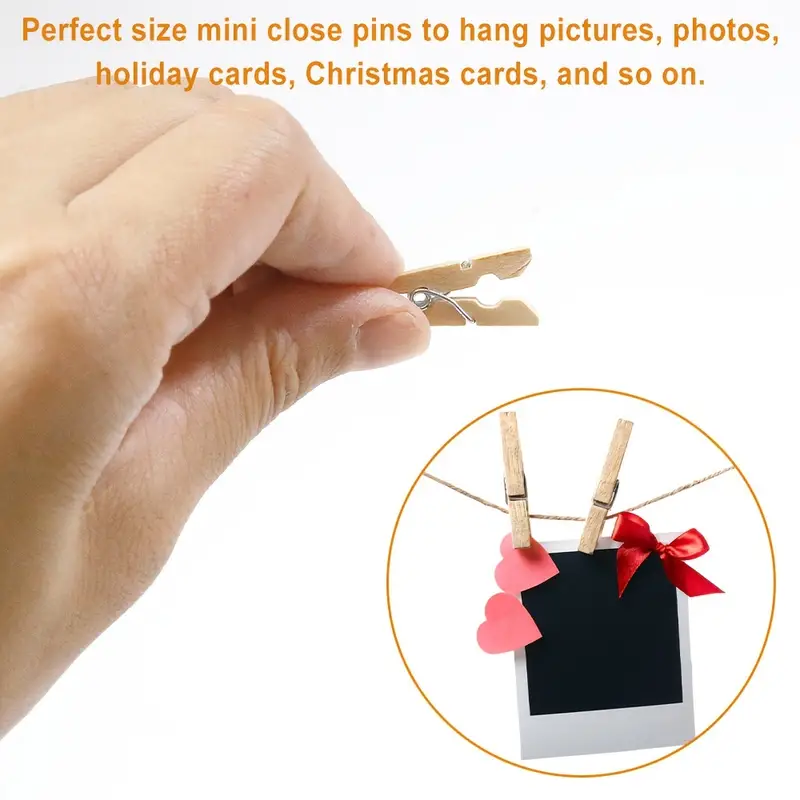 50pcs 1 Inch Mini Clothes Pins For Photo, Small Clothespins Natural Wooden  Mini Clothes Pins, Mini Photo Clips Small Clothes Pins For Photos, Crafts,  Mini Close Pins